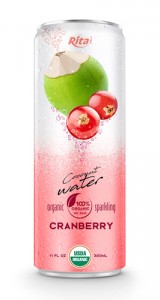 Coco Organic Sparkling with cranberry 320ml can 02