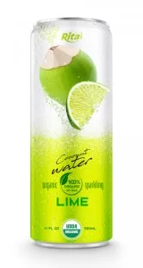 Coco Organic Sparkling with lime 320ml can 03