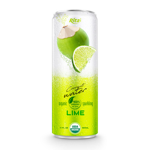 Coco Organic Sparkling with lime 320ml can 03