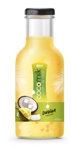 Coco milk with nata coco 470 glass durian