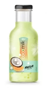 Coco milk with nata coco 470 glass melon
