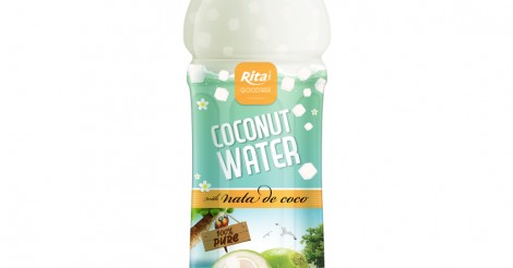 rita.com.vn - marketing - 100% pure Coconut with Nata de coco 450ml Pet bottle RITA Beverage