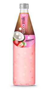 Cocomilk with nata de coco 485ml strawberry