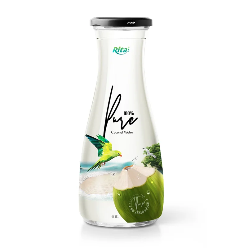 Coconut-water-1L Glass-bottle 01