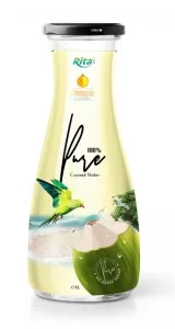 Coconut-water-1L Glass-bottle with Pineapple