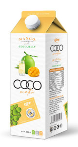 Coconut jelly water with mango flavour