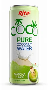 320ml Alu-can Coco 100% Coconut Water Matcha Flavour