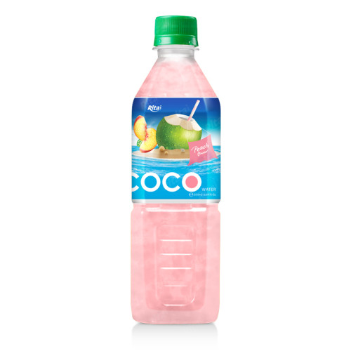 Coconut water with peach flavor 500ml Pet bottle 2