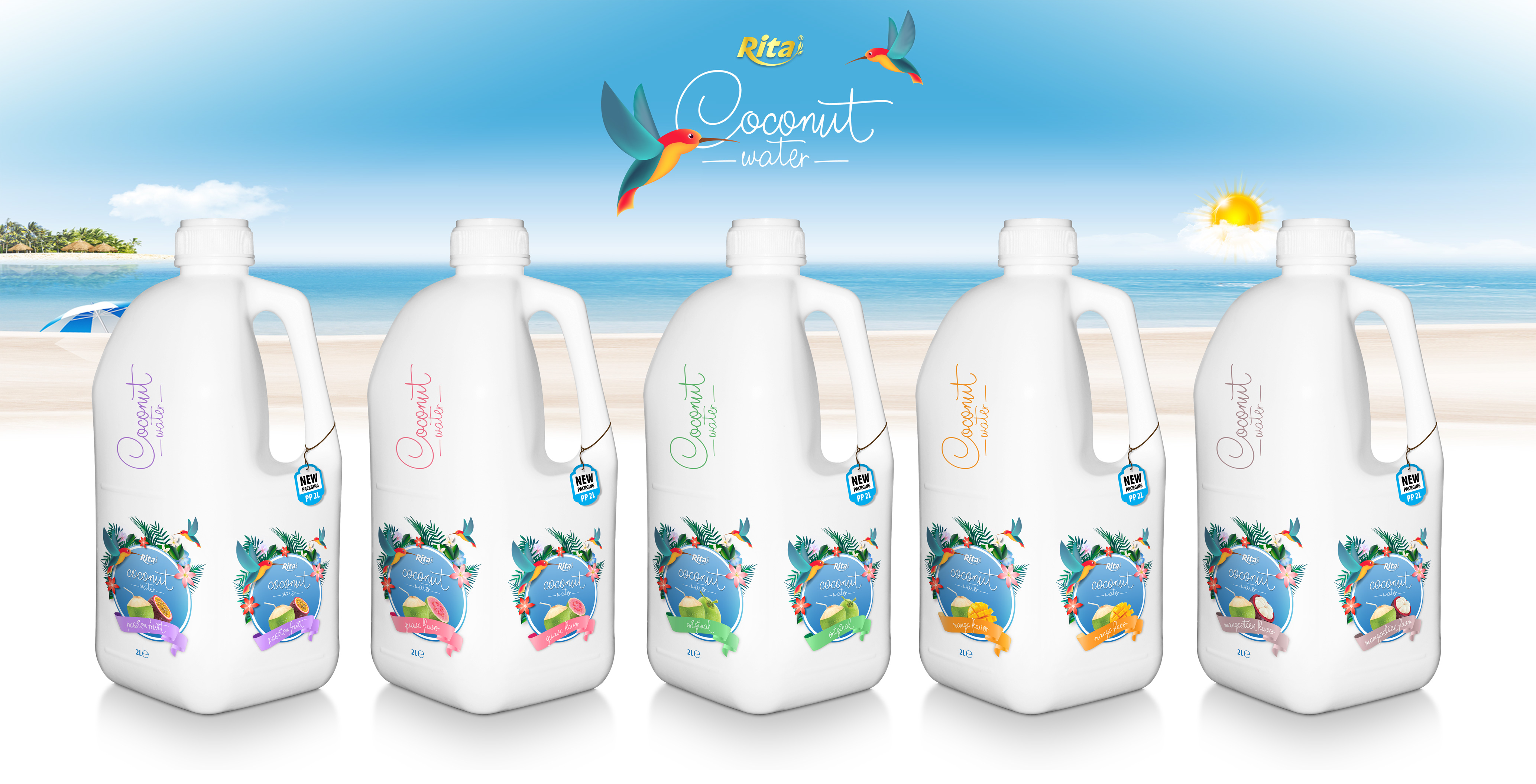 Design Bottle PP 2L Coconut water 02