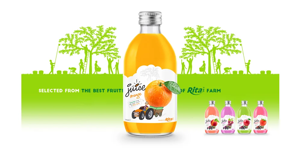 Design Glass bottle FRUIT JUICE  Orange 132f4b39593712a0cff4b9a73bae0d9a