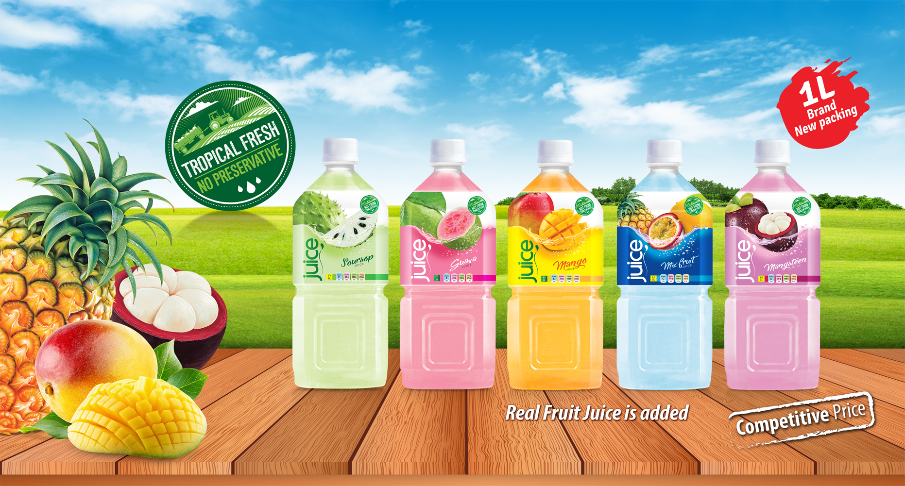 Fruit juice drink 1000ml 
