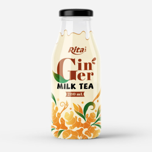 Ginger miilk tea 280ml glass bottle