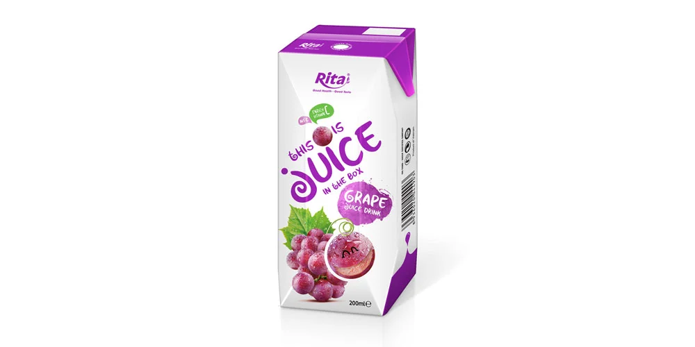 Grape juice in tetra pak