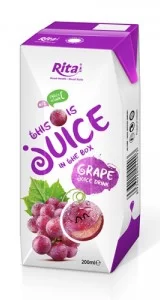 Grape juice in tetra pak