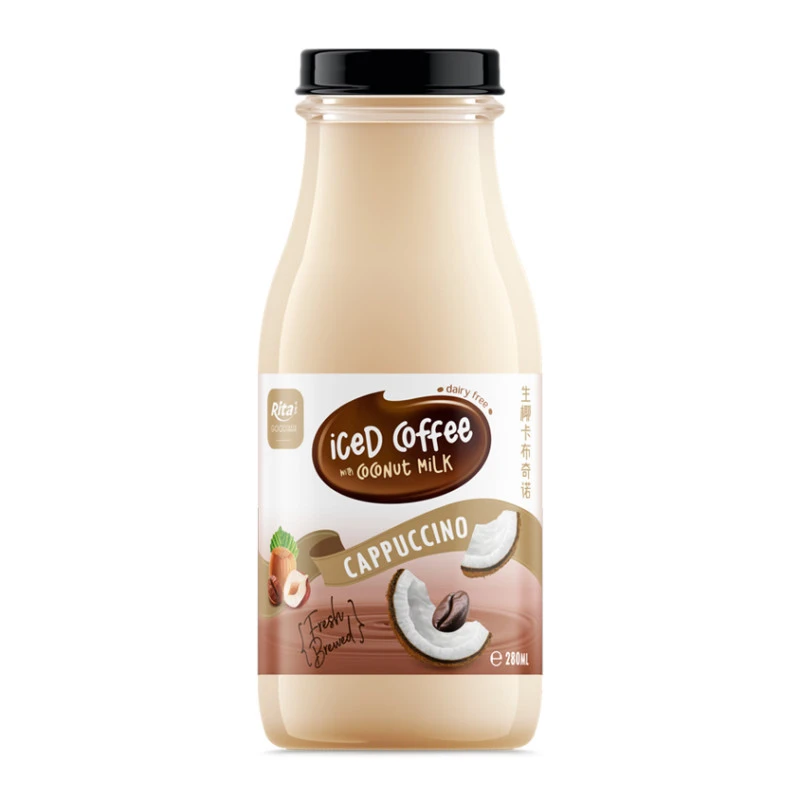 Iced Coffee with Coconut Milk Cappuccino 9.5 Fl Oz Glass Bottle - RITA Beverage