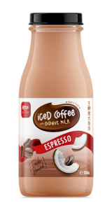 Iced Coffee with Coconut Milk Espresso 9.5 Fl Oz Glass Bottle