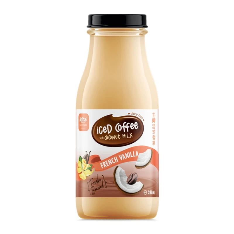 Iced Coffee Coco Milk French Vanilla 280ml Glass