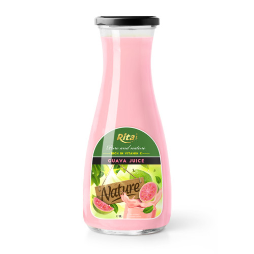 Juice packaging design guava juice 1L Glass bottle