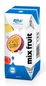 Mix fruit juice fresh in tetra pak