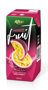 Passion fruit juice in tetra pak