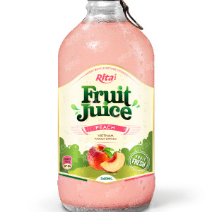 Peach fruit juice 340ml glass bottle