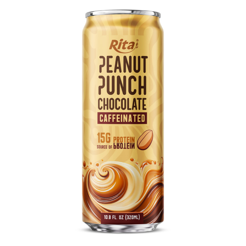 Peanut Punch Chocolate Caffeinated 15G Protein 10.8 Fl Oz Cans - RITA Beverage