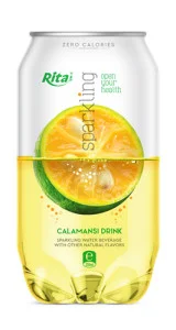 Pet can 350ml Sparkling drink with calamasi  flavor rita