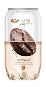 Pet can 350ml Sparkling drink with coffee flavor rita