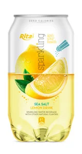 Pet can 350ml Sparkling drink with lemon  flavor rita