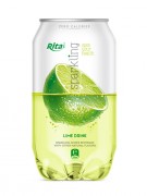 Pet can 350ml Sparkling drink with lime  flavor 