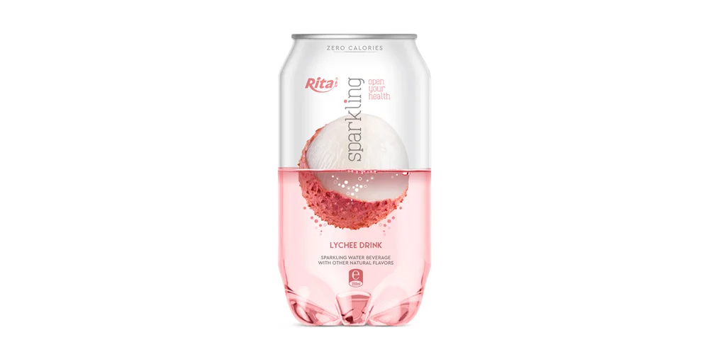 Pet can 350ml Sparkling drink with lychee flavor rita