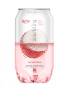 Pet can 350ml Sparkling drink with lychee flavor