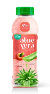 Petbottle330ml Aloevera with pulpdrink apple flavor