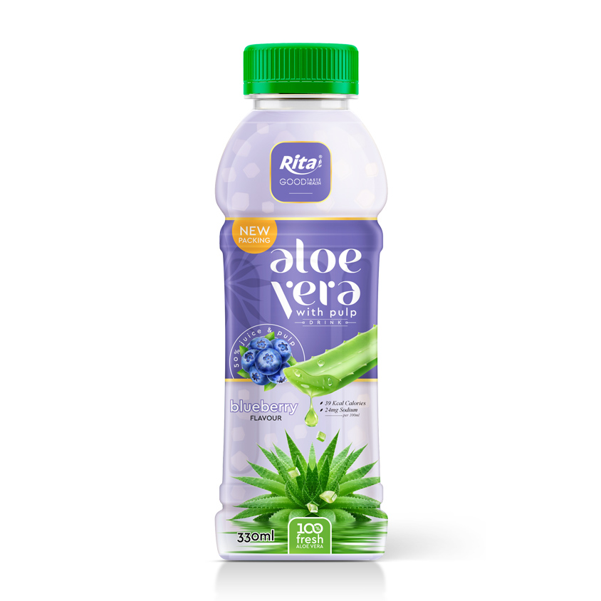 Petbottle330ml Aloevera with pulpdrink blueberry flavor