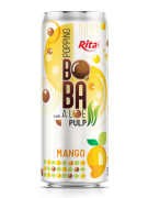 Popping Boba drink with Aloe vera Pulp and mango 320ml