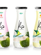 Fresh fruit juice with Coconut water 1L Glass_bottle