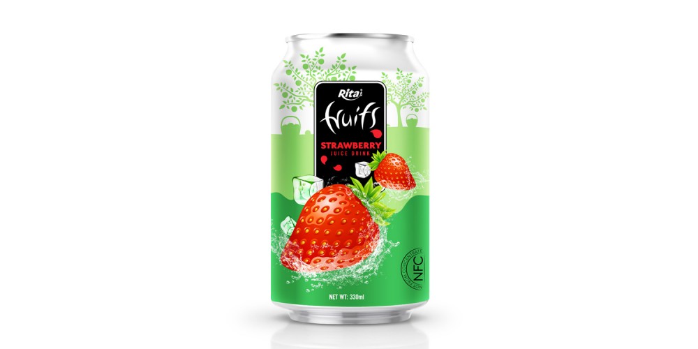 Private label products strawberry juice 330ml 1
