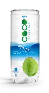 Pure sparking coconut water 250ml Pet Can 