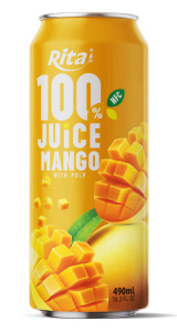 Rita 100% NFC Mango Juice with Pulp 16.5 Fl Oz Cans
