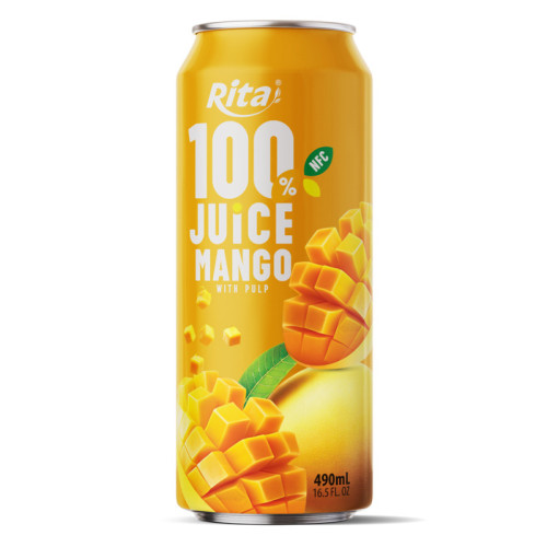 Rita 100 Pure Mango Juice 490ml Can