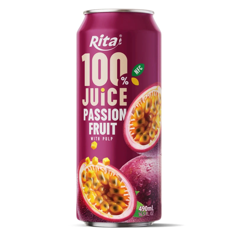 Rita 100% NFC PassionFruit Juice with Pulp 16.5 Fl Oz Cans - RITA