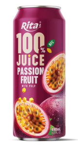 Rita 100 Pure Passion Fruit Juice 490ml Can