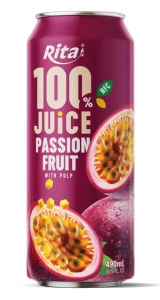 Rita 100 Pure Passion Fruit Juice 490ml Can