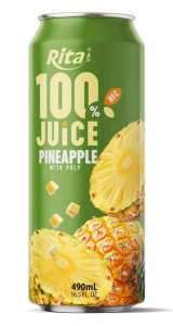 Rita 100 Pure Pineapple Juice 490ml Can