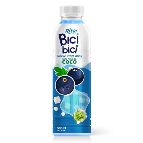 Rita Bici Bici Blackcurrant Drink with Nata de Coco 500ml PET Bottle