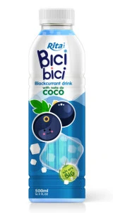 Rita Bici Bici Blackcurrant Drink with Nata de Coco 500ml PET Bottle