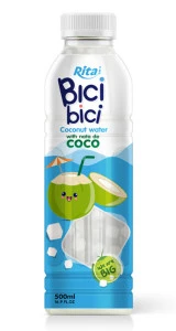 Bici Bici Coconut Water with Nata de Coco ( Big Size) 16.9 Fl Oz PET Bottle