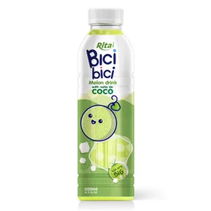 Rita Bici Bici Melon Drink with Nata de Coco 500ml PET Bottle