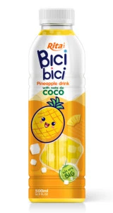 Bici Bici Pineapple Juice Drink with Nata de Coco 16.9 Fl Oz PET Bottle