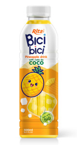 Rita Bici Bici Pineapple Drink with Nata de Coco 500ml PET Bottle